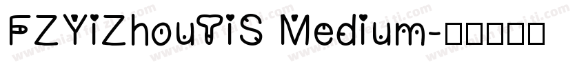 FZYiZhouTiS Medium字体转换